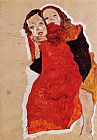 Egon Schiele Two Girls painting